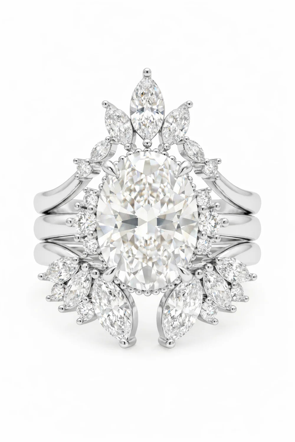 The Phoenix Stack Ring • Marquise Wing & Oval Solitaire