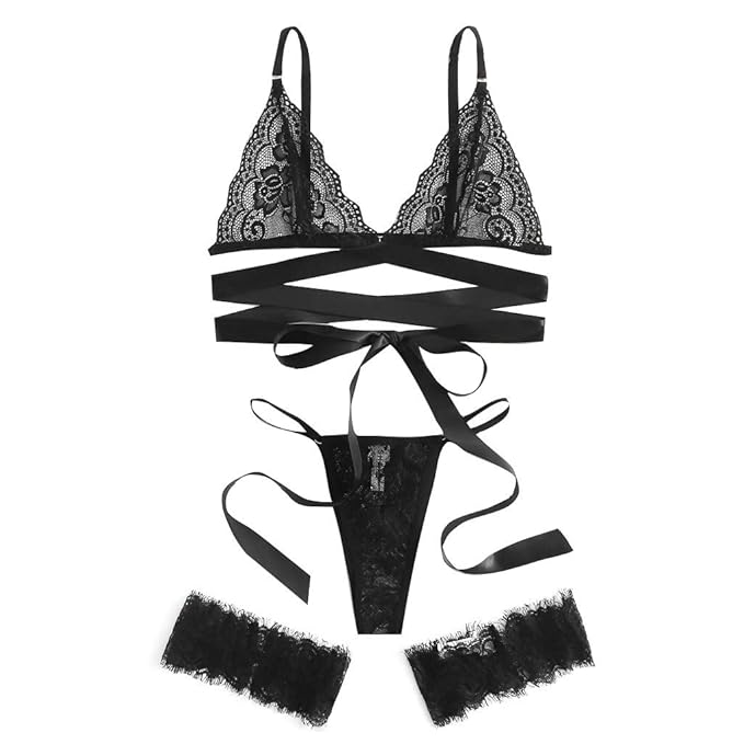 LACE RING G-STRING LINGERIE SET
