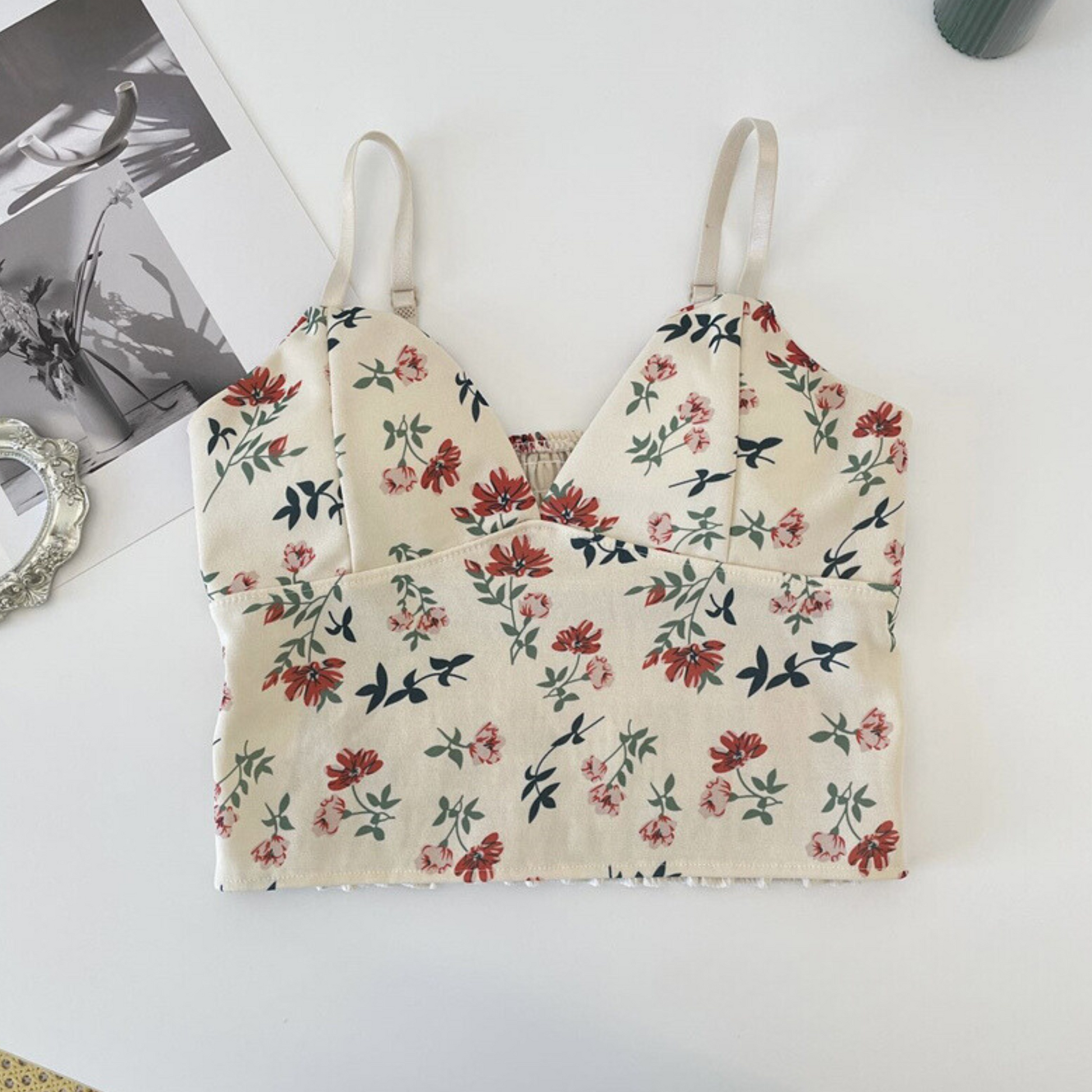 FLORAL COTTON BRALETTE
