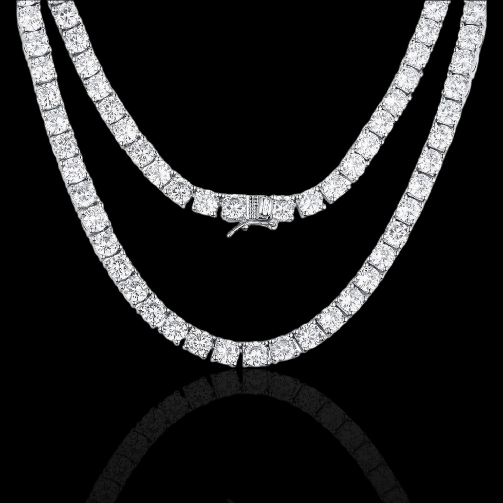 ICED TENNIS CHAIN - SILVER