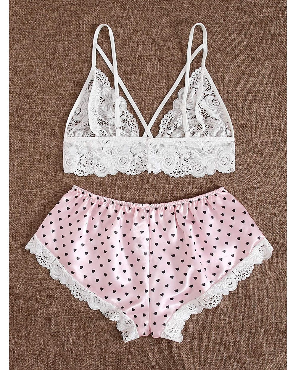 PINK PRINTED HEART SHORTS NIGHT SUIT
